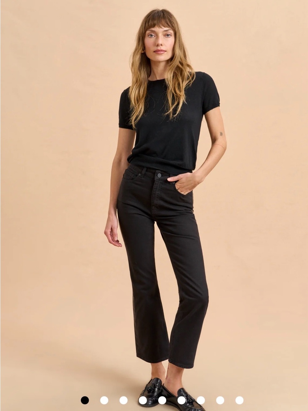La Ligne Black Boot-Cut High-Rise Meredith jeans